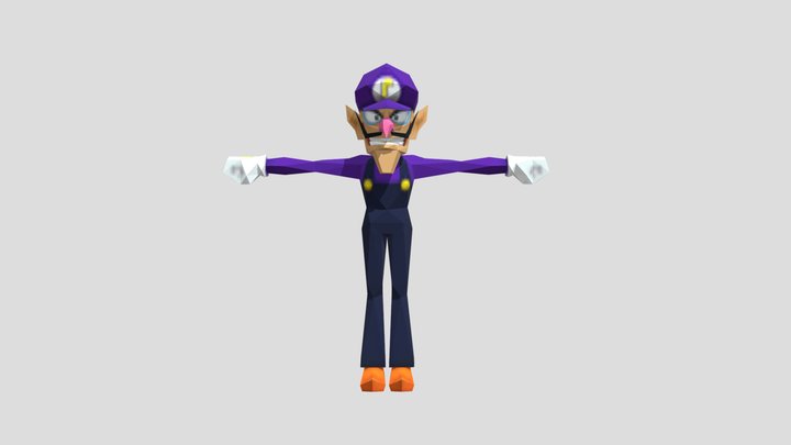 Waluigi for Super Mario 64 DS 3D Model