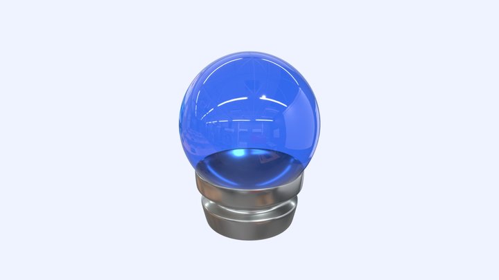 Blue Crystal Ball 3D Model