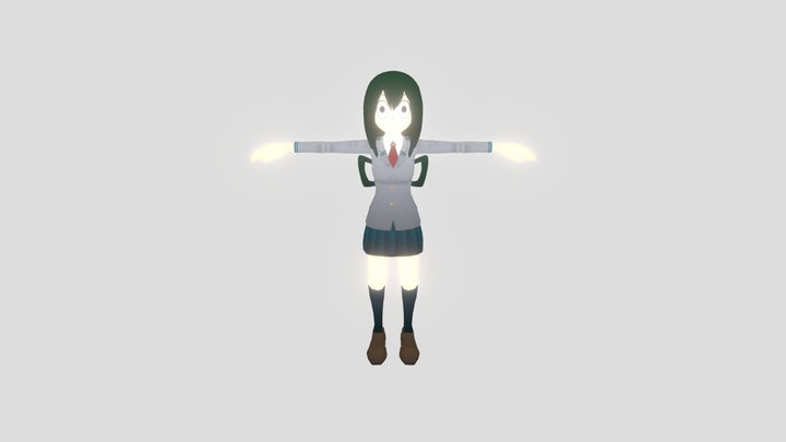 Asui_ Tsuyu_-_UA_ School_ Uniform 3D Model