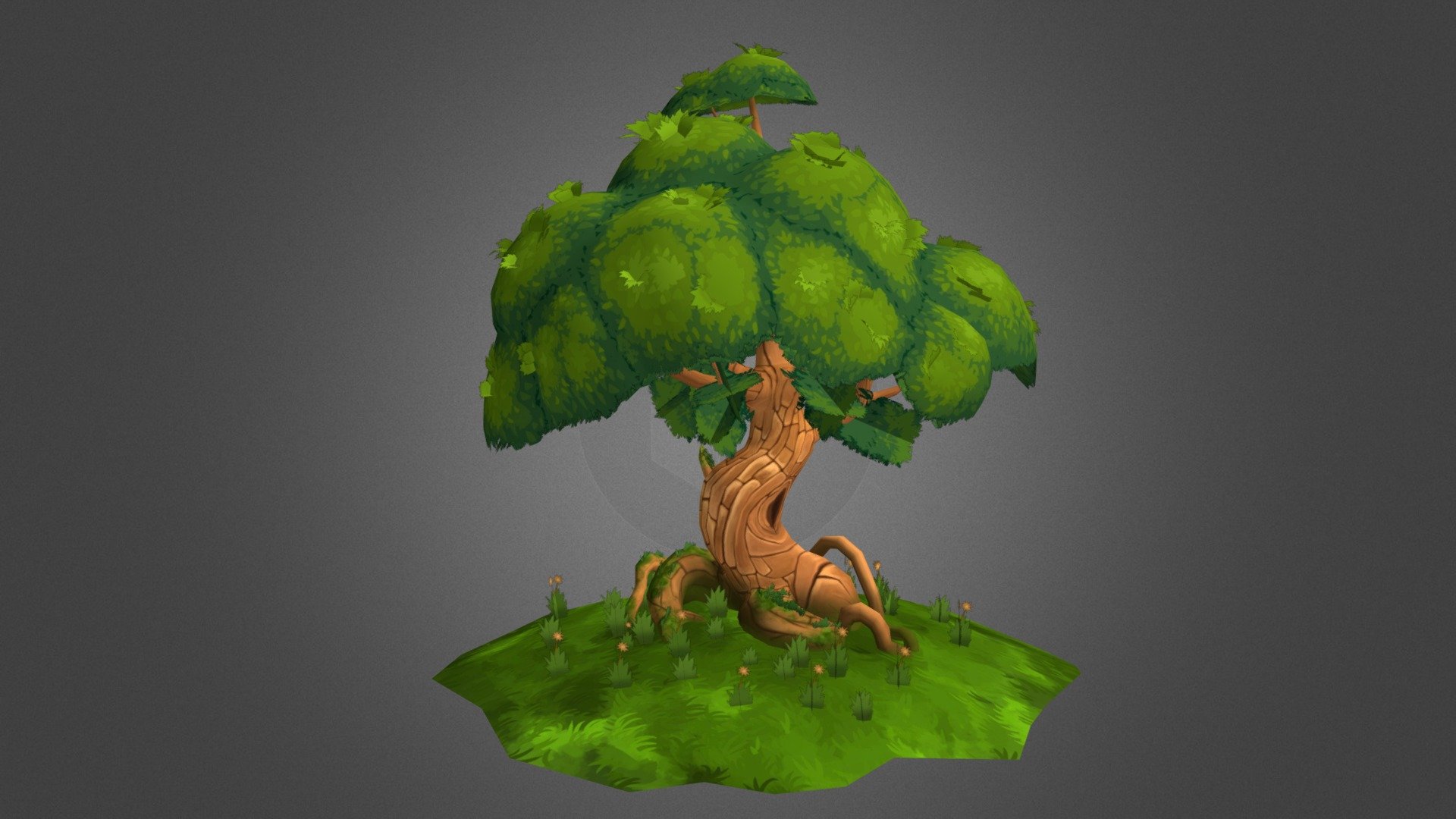 Tree Hand Painted - 3D model by YaniNguyen [45e64cb] - Sketchfab