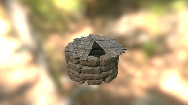 Desert Environment Well (first Zbrush asset) 3D Model