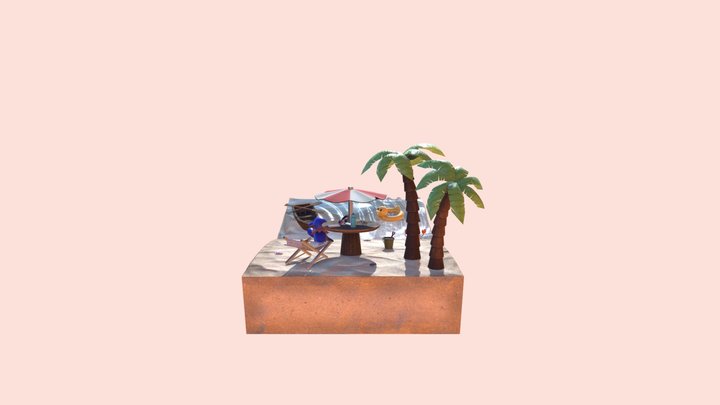 Diorama_Playa 3D Model