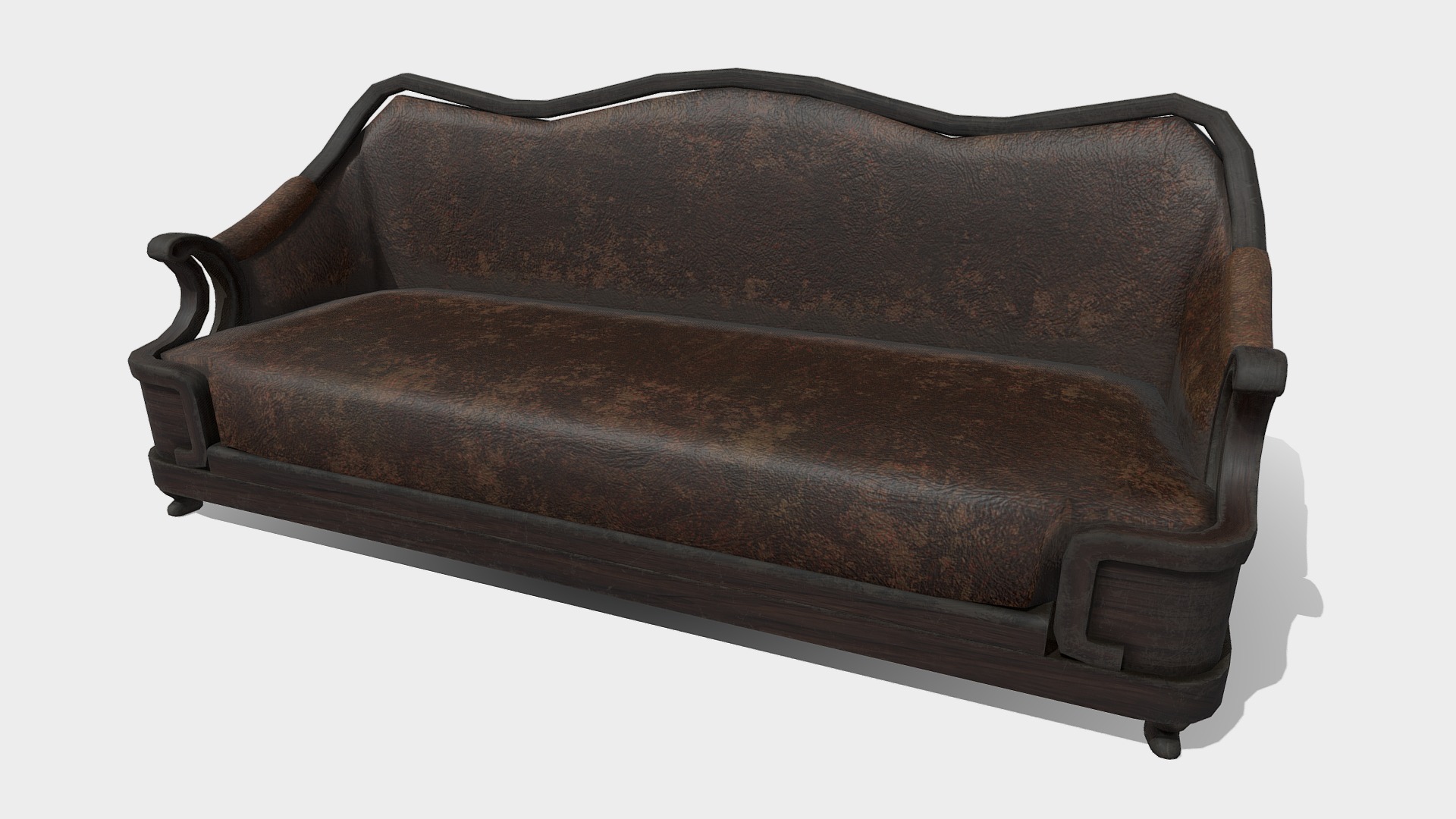 3D model Grand Couch - This is a 3D model of the Grand Couch. The 3D model is about a brown leather briefcase.