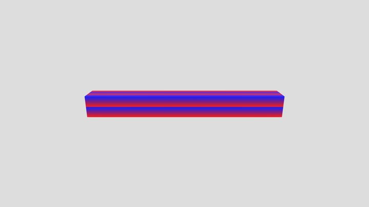 Cantilever beam stress visualization 3D Model