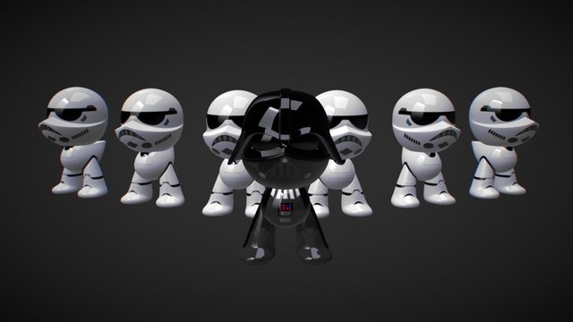Star Wars X Quack Collaboration - Vader Squad 3D Model