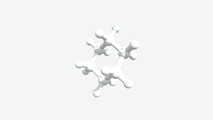 Cyclohexane 3D Molecular Model — CAS 110-82-7