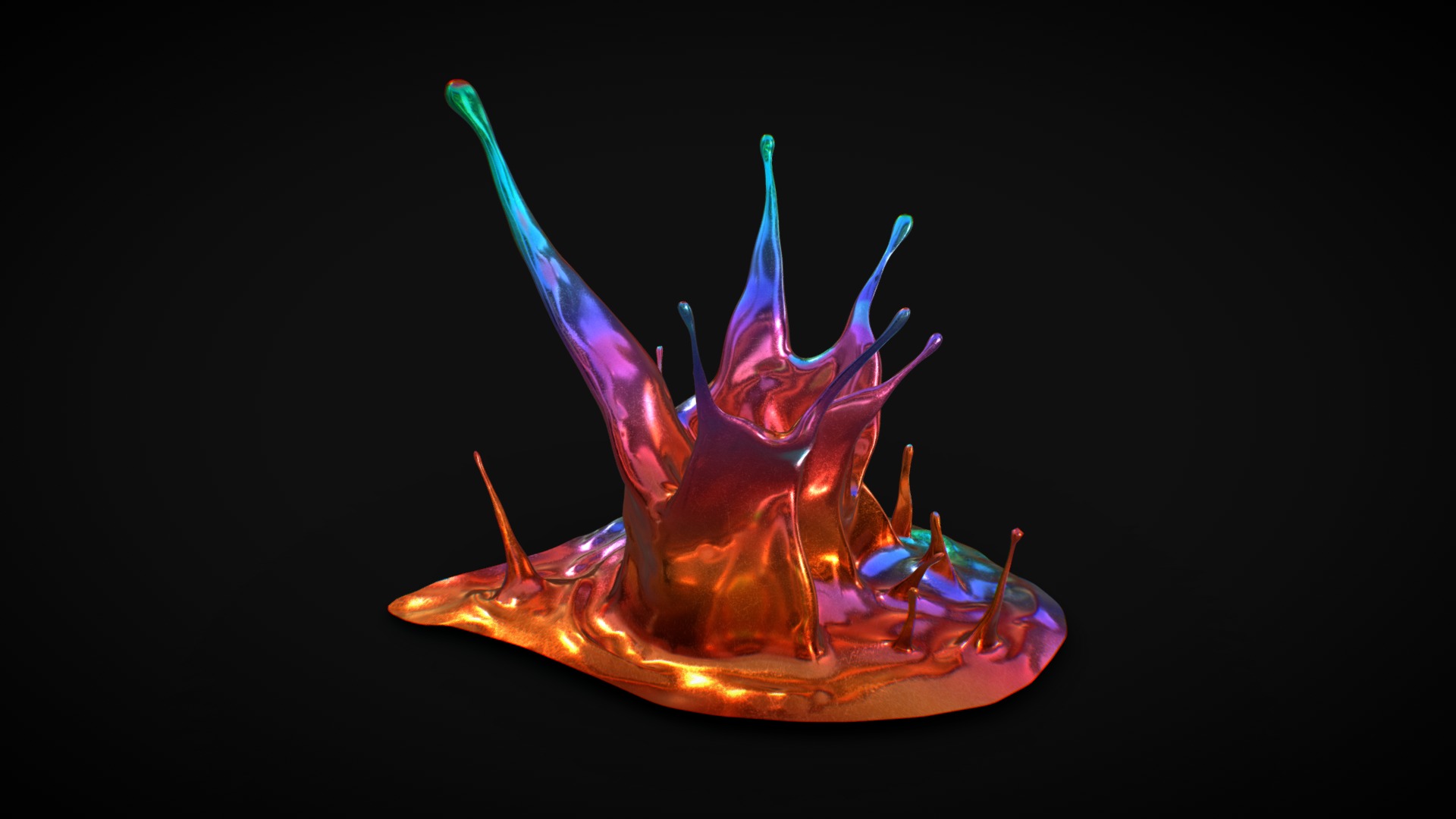 3D model Splash Study V1 - This is a 3D model of the Splash Study V1. The 3D model is about a lit up candle.