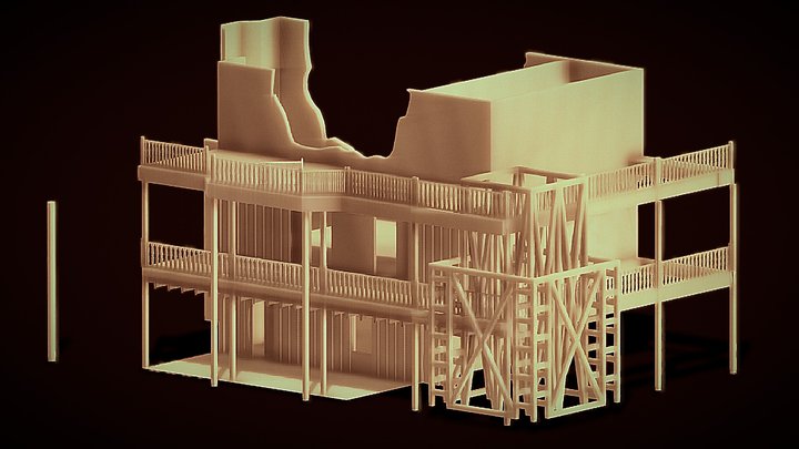 Old building ruins asset template 3D Model