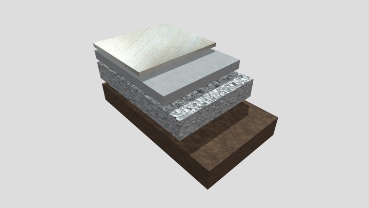 Natural Stone Laying Diagram 3D Model