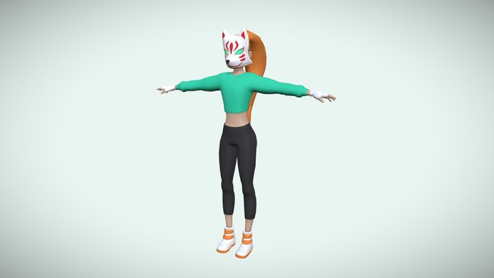 Kitsune Character 3D Model