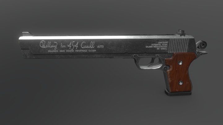 Hellsing Alucard Pistol 3D Model