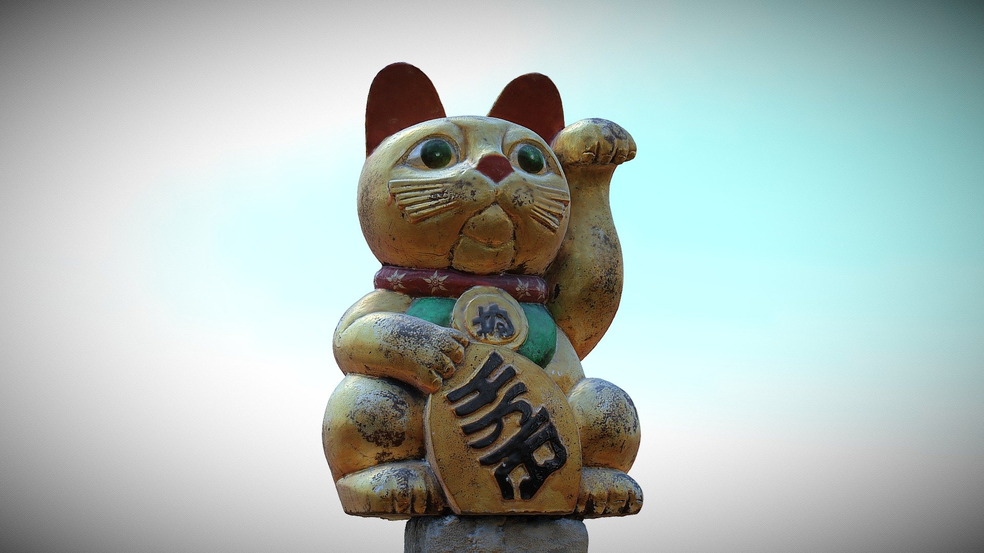 cat chinese figurine