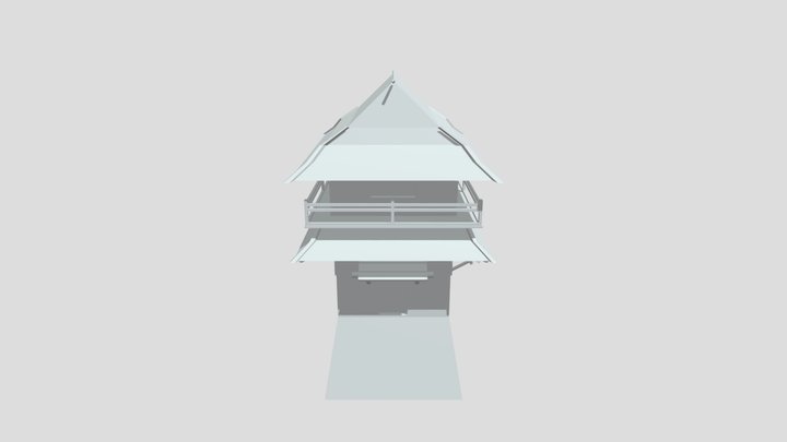 Tall house — greybox 3D Model