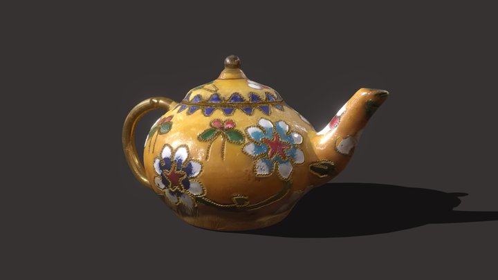 Cloisonne tea pot 3D Model