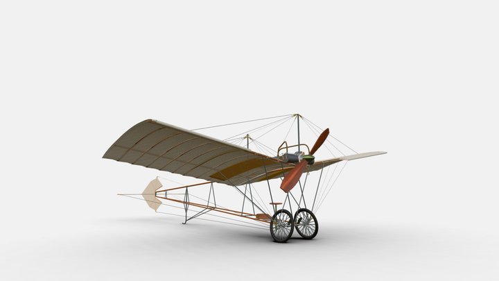 Santos Dumont Demoiselle 3D Model