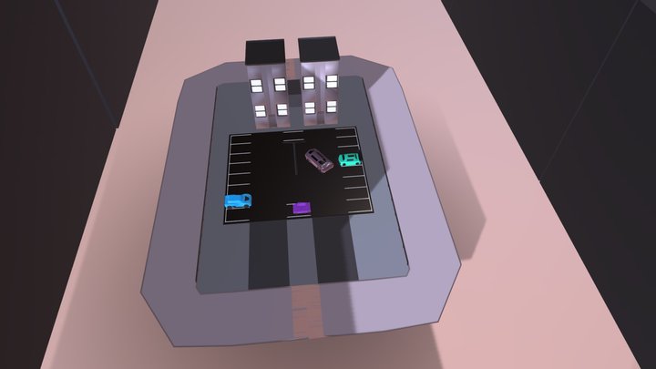 Low Poly Car Scene (Finalised) 3D Model