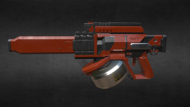 Sci-Fi Fusion Plasma Gun 3D Model