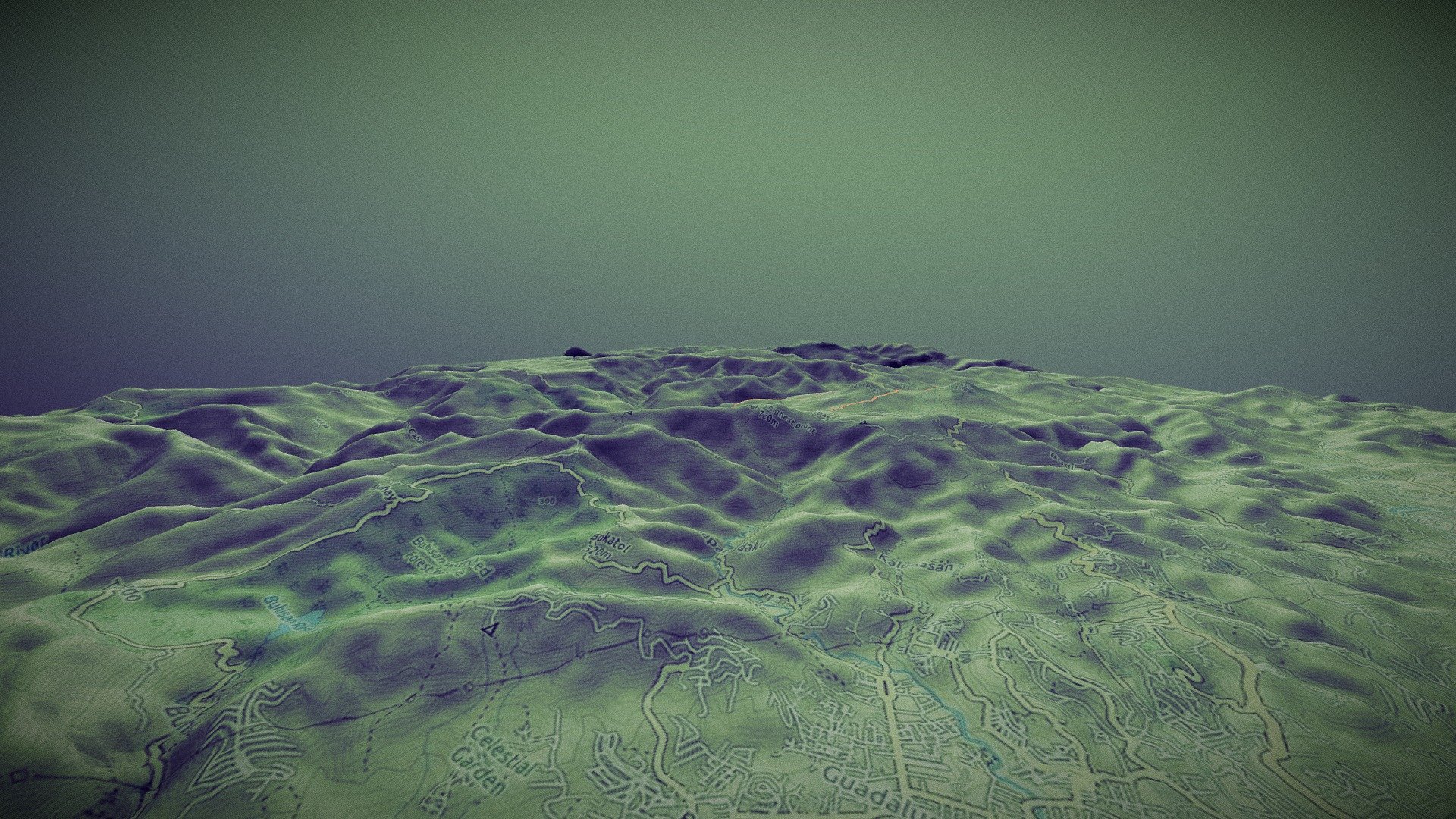 Assorted Hills in Cebu  - SRTM 90m