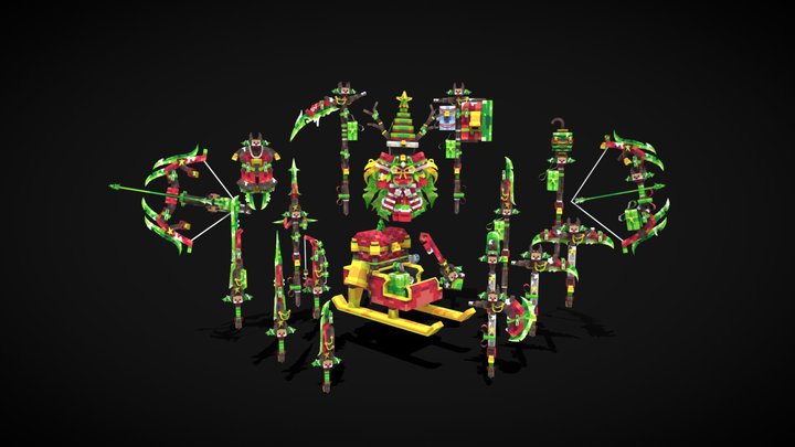Yuletide Predator Bundle (Christmas) 3D Model