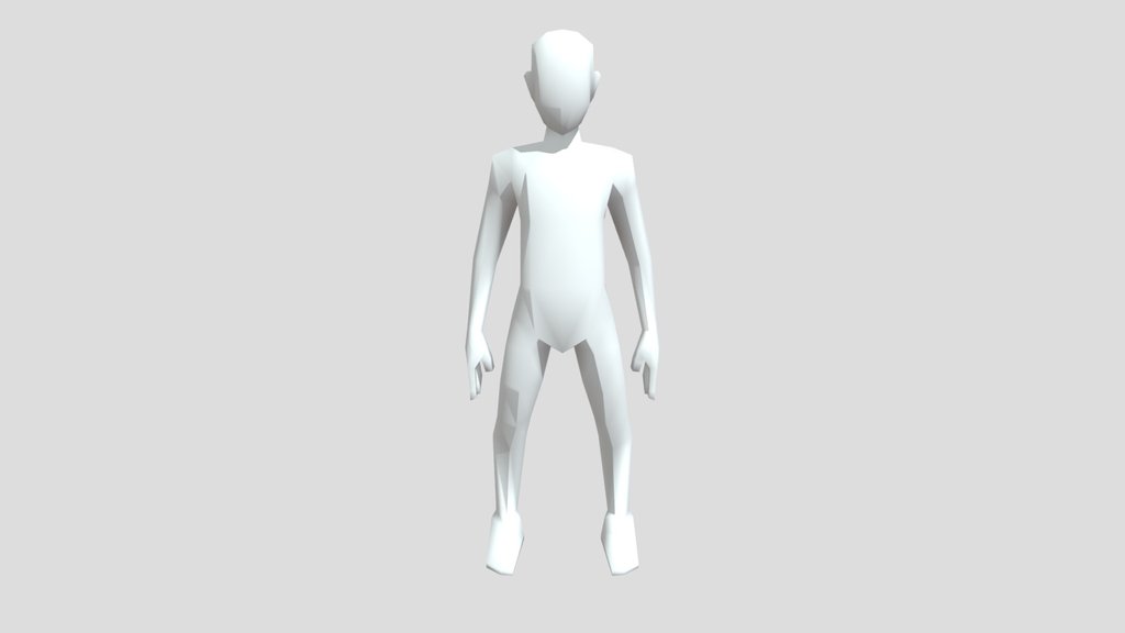 low poly person