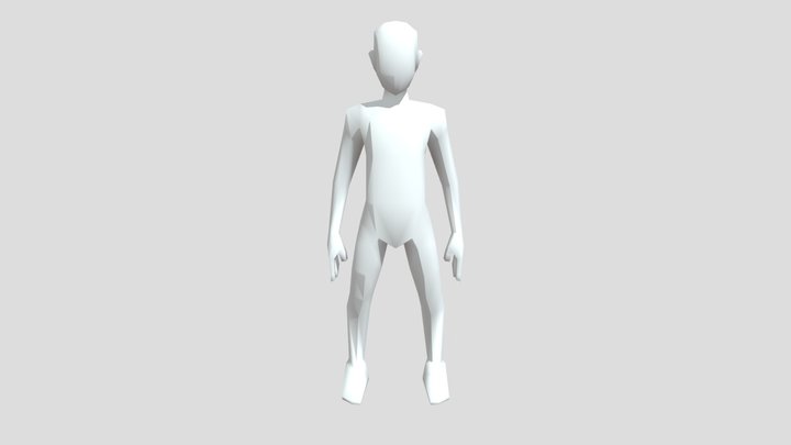 low poly person 3D Model