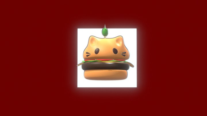 Cat Burger 3D Model
