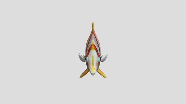 Striped Elegance 3D Model