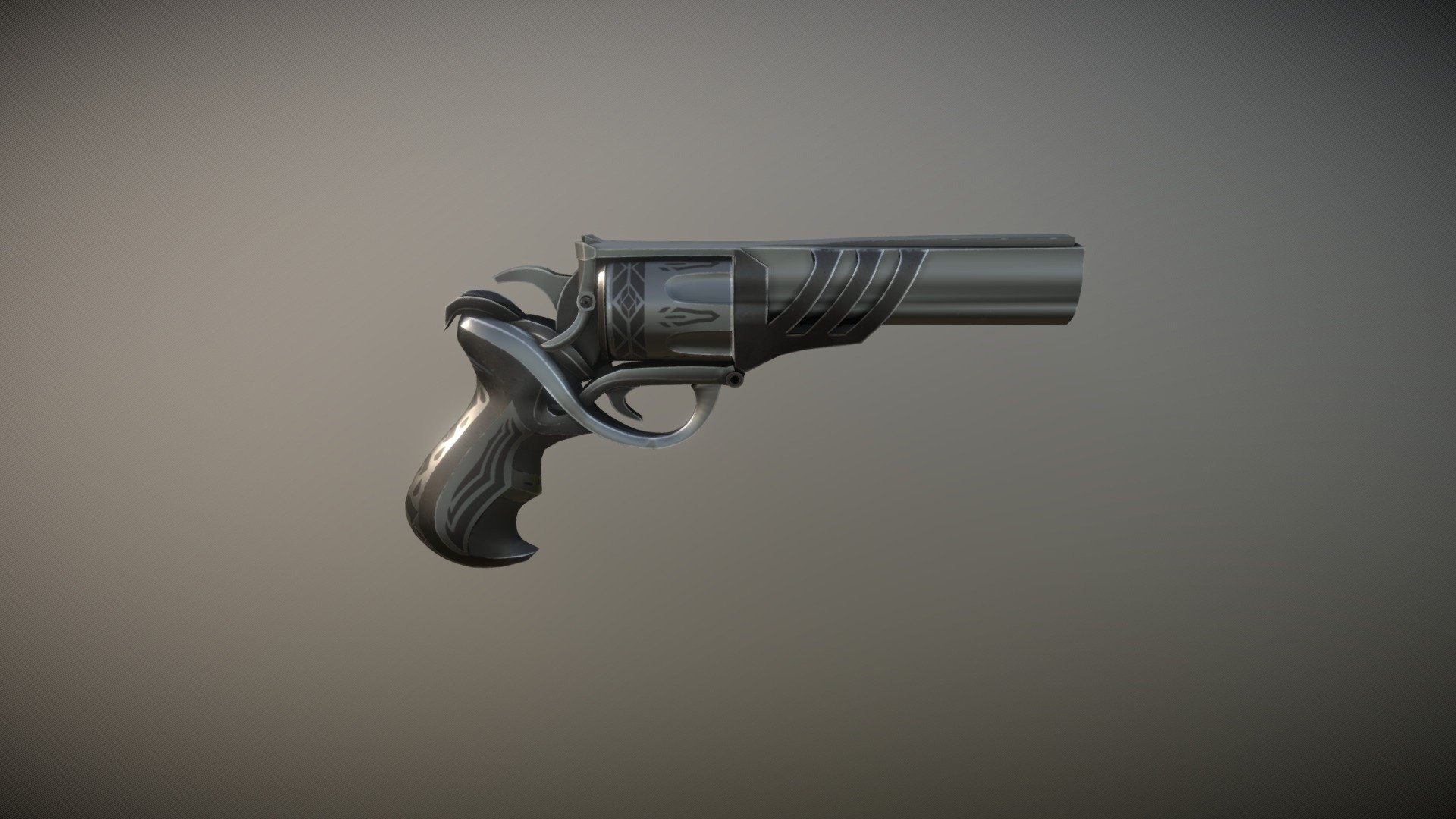 Revolver Low-poly