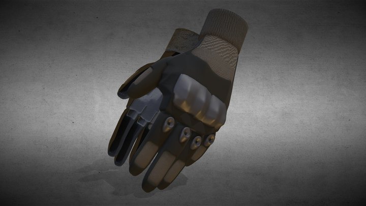 Tactical Gloves 3D Model