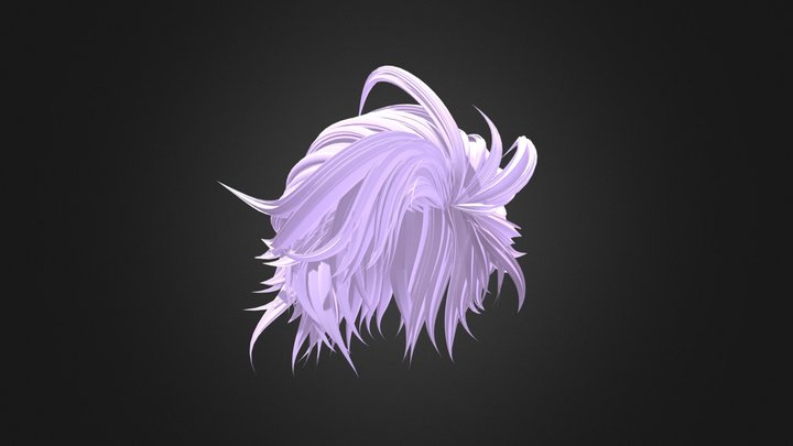 Anime Hairstyles 1 3D model 3D Model