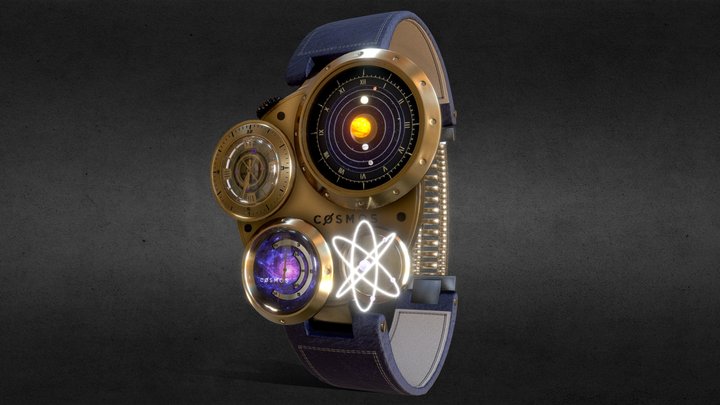 Cosmos Coin Watch 3D Model
