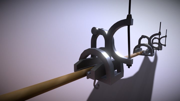 Hand Brake Detail System 3D Model