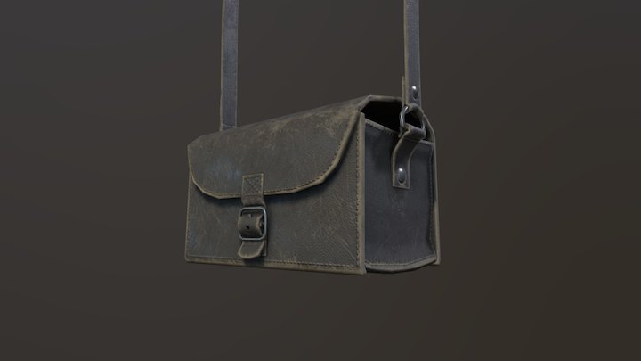 Old leather bag 3D Model