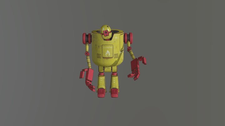 Robot Firefighter 3D Model