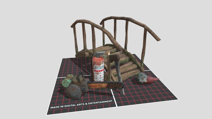 DAE 5 Finished props - Forrest loner 3D Model