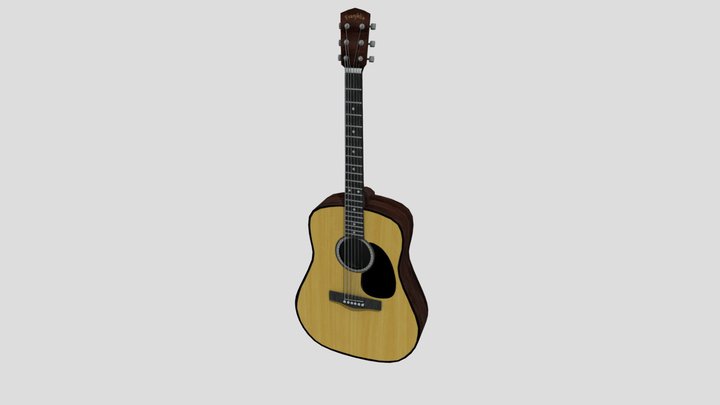 Acoustic Guitar Clean 3D Model