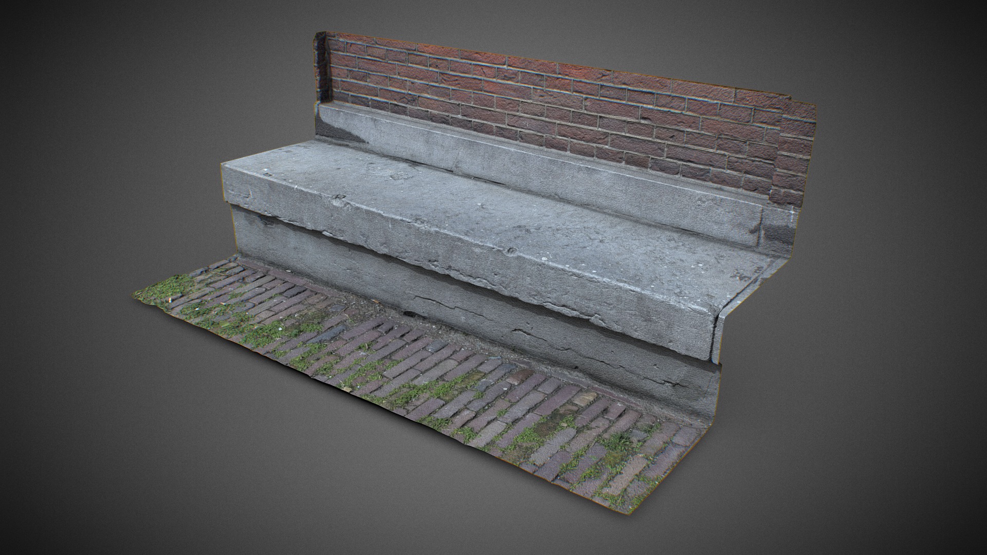 3D model Gray Ledge - This is a 3D model of the Gray Ledge. The 3D model is about a stack of bricks.