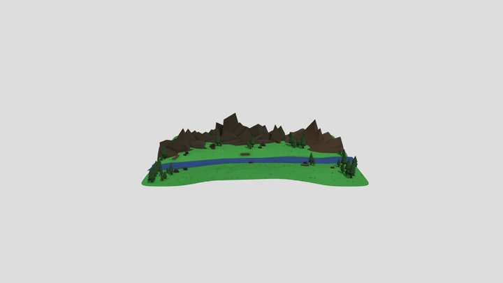 Landscape scene 3D Model