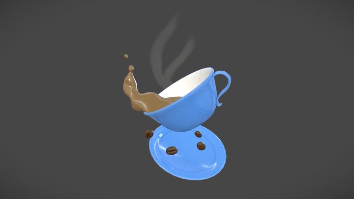Blue Cup Blues - #SketchfabWeeklyChallenge 3D Model