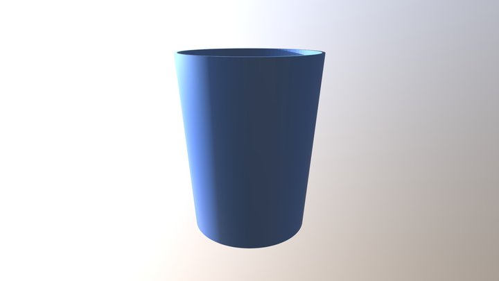 Trash Can with Texture 3D Model