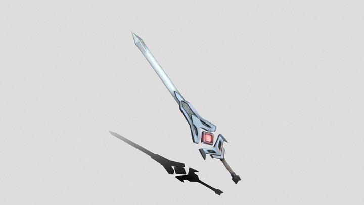 Crystal Core - Stylized Sword 3D Model