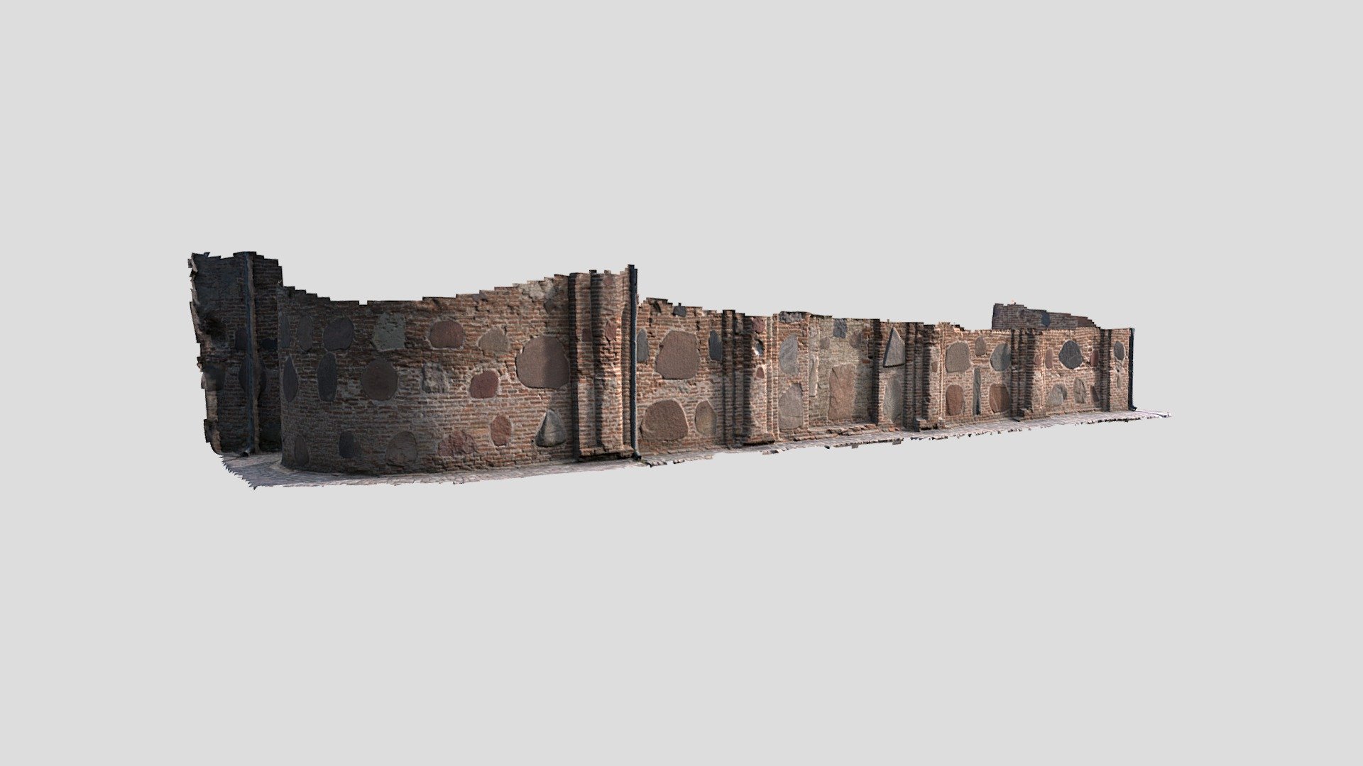 Grodno 12th century church wall photoscan - Download Free 3D model by ...