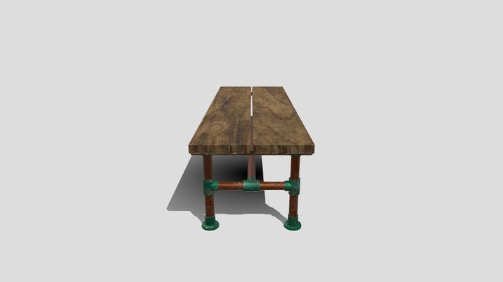 Steampunk Bench 3D Model