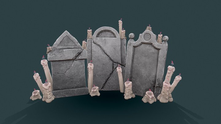 Candles and Tombstones – Gratis 3D-model STL
