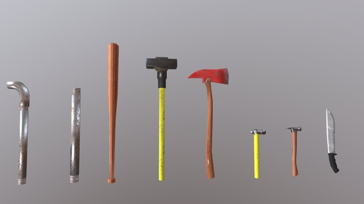 Melee Weapons 3D Model