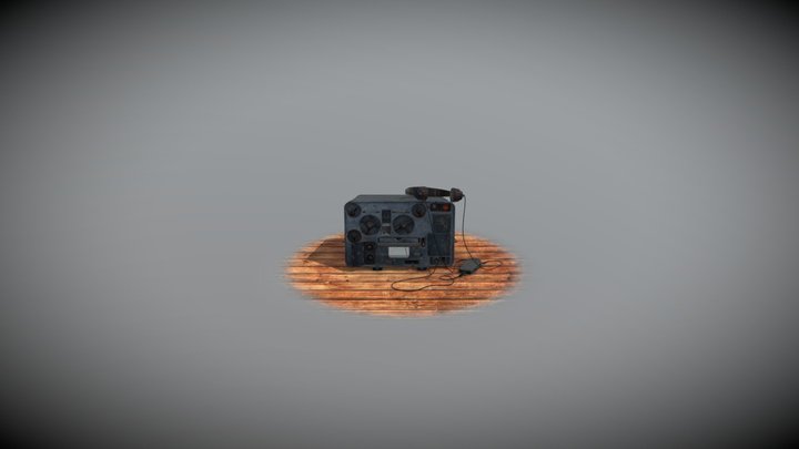 Military radio station and telephone 3D Model