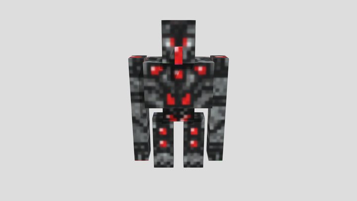 Minecraft Redstone Golem 3D Model