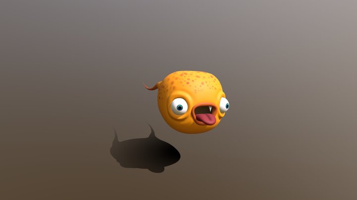 Yellow bouncing slime 3D Model