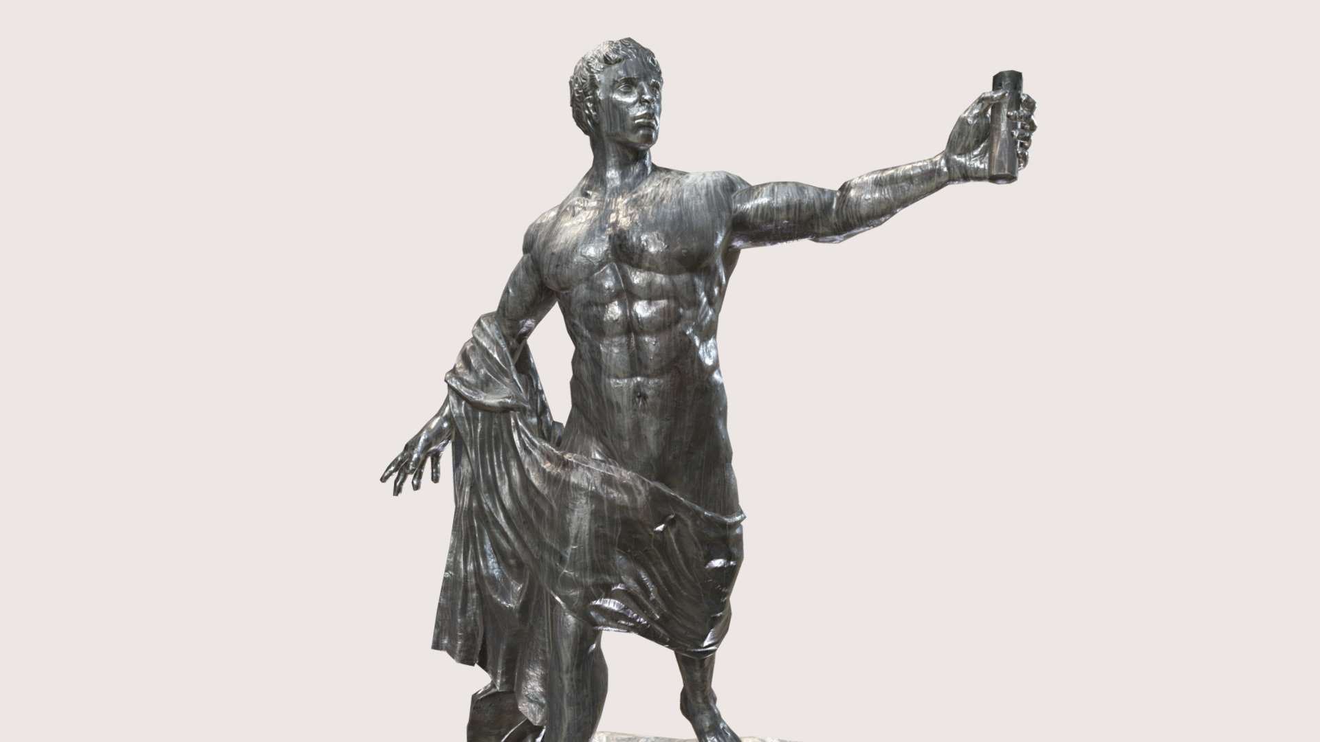 Roman Statue Dark Metal