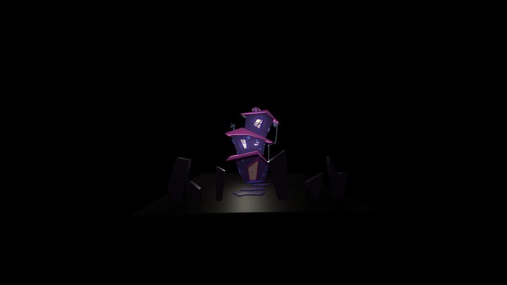 Stylized House Low Poly 3D Model